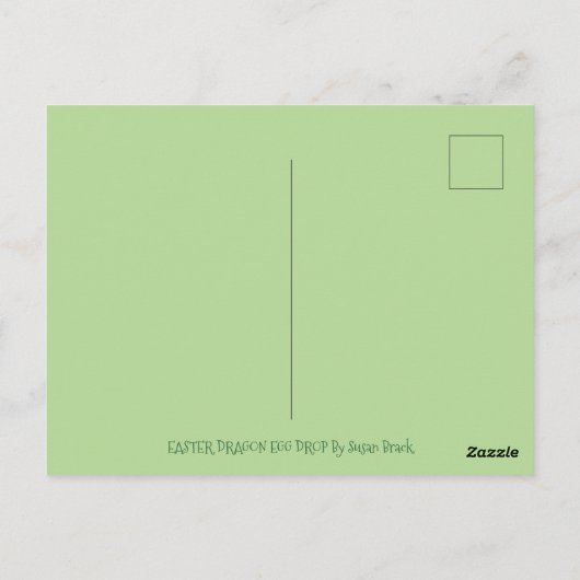 SPRING EASTER DRAGON EGG DROP, FANTASY POSTCARD POSTKARTE (Rückseite)