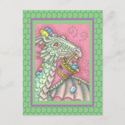 SPRING EASTER DRAGON EGG DROP, FANTASY POSTCARD POSTKARTE (Vorderseite)