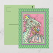SPRING EASTER DRAGON EGG DROP, FANTASY POSTCARD POSTKARTE (Vorne/Hinten)