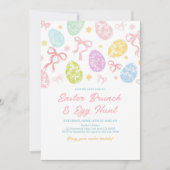 Spring Easter Invitation, Hand-Drawn Bunny Einladung (Vorderseite)