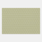 Spring Elegance Champagne & Green Bunny Set 3 Geschenkpapier Set (Vorderseite)