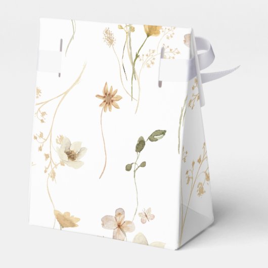 Spring Elegant Boho Wildblume Wedding Geschenkschachtel (Rückseite)