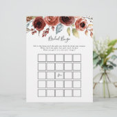 Spring Elegante Floral Bridal Bingo Game (Stehend Vorderseite)