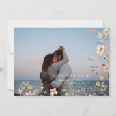 Spring Elegante Wildblume Boho Wedding Foto Save The Date (Vorderseite)