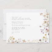 Spring Elegante Wildblume Boho Wedding Foto Save The Date (Rückseite)