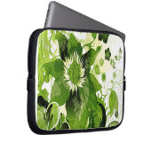Spring Emerald Green Floral Laptopschutzhülle (Vorne Rechts)