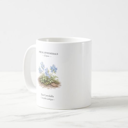 Spring Ephemerals of Japan – Ezo Corydalis Kaffeetasse (Vorderseite Links)