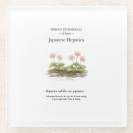 Spring Ephemerals of Japan – Japanese Hepatica Glasuntersetzer