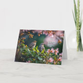 Spring Equinox Birds and Blossoms Flowers  Karte (Vorderseite)