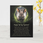 Spring Equinox with Bunny Rabbit Through Hole Karte (Gelbe Blume)