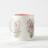 Spring Fairies Art von Molly Harrison Zweifarbige Tasse (Vorderseite Links)