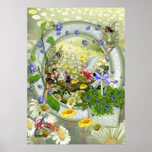 Spring Fairies Baby Girl Décor Poster (Vorne)