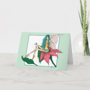 Spring Fairy Blank Greeting Card Karte