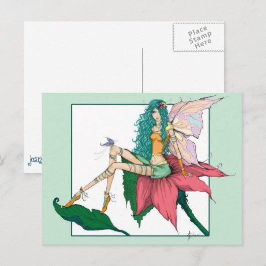 Spring Fairy Postcard Postkarte (Vorne/Hinten)