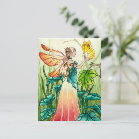 Spring Fairy Postkarte (Stehend Vorderseite)