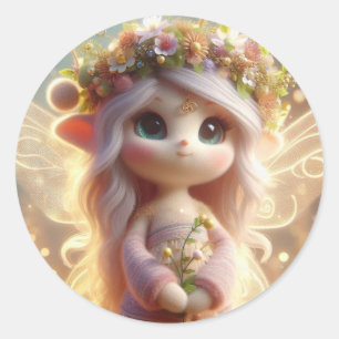 Spring Fairy Runder Aufkleber