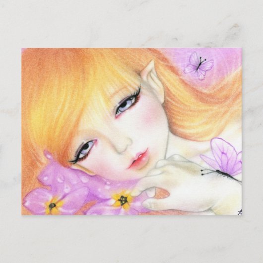 Spring Fairy Violets Postkarte (Vorderseite)