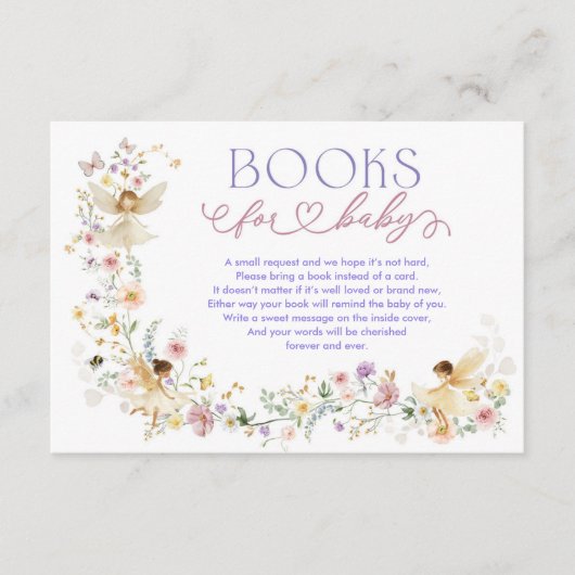 Spring Fairy Wildblume Wiese Books for Baby Girl Begleitkarte (Vorderseite)