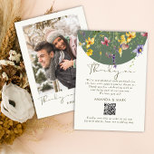 Spring Fall Boho Wildblume Bloom Whimsical Dankeskarte