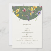 Spring Fall Boho Wildblume Bloom Whimsical Einladung (Vorderseite)