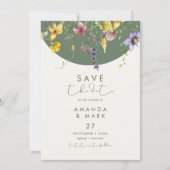 Spring Fall Boho Wildblume Bloom Whimsical Einladung (Vorderseite)