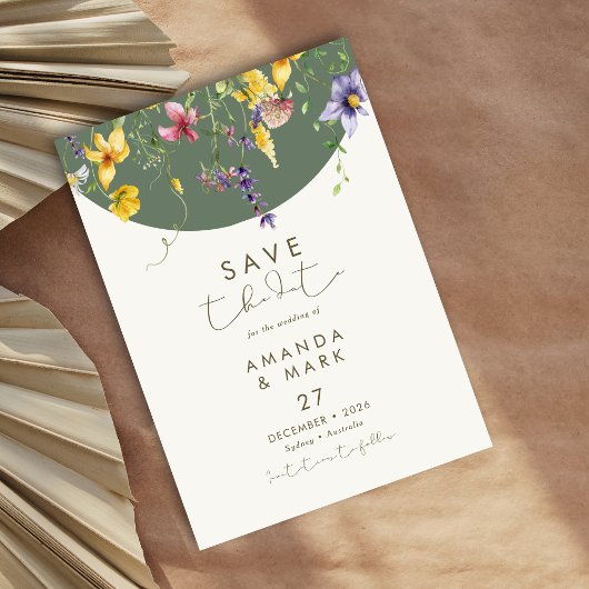 Spring Fall Boho Wildblume Bloom Whimsical Einladung