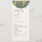 Spring Fall Boho Wildblume Bloom Whimsical Menu Menükarte (Vorderseite)