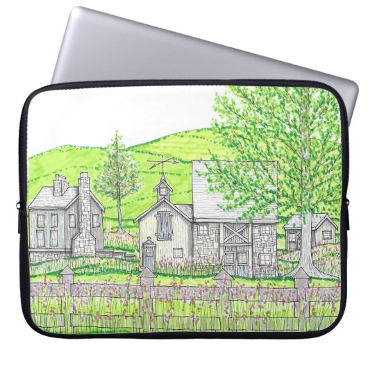 Spring Farm Laptop Case (Vorderseite)