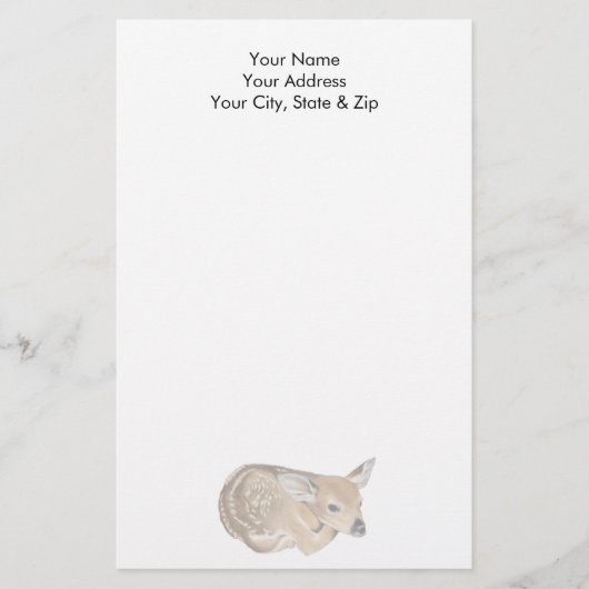 Spring Fawn Briefpapier (Vorderseite)