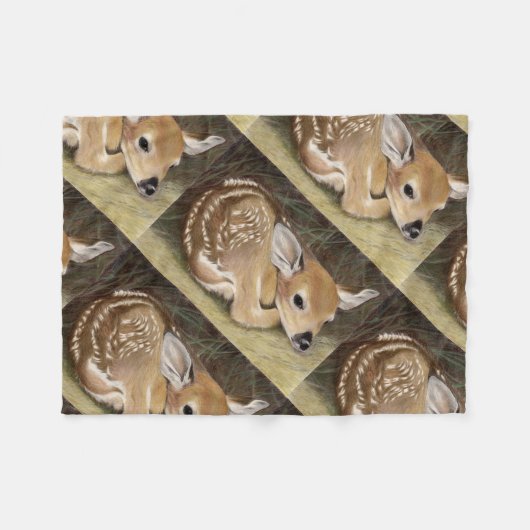 Spring Fawn Fleecedecke (Vorderseite (Horizontal))