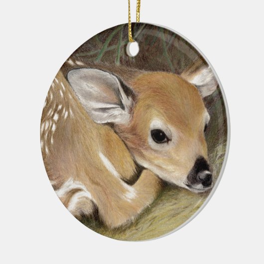 Spring Fawn Keramik Ornament (Links)