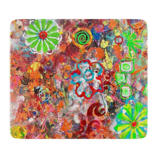 Spring Fee Deko Glass Cutting Board Schneidebrett (Vorderseite)
