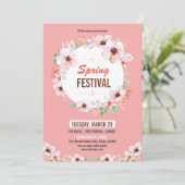 Spring Festival Invitation Flyer Template Einladung (Stehend Vorderseite)