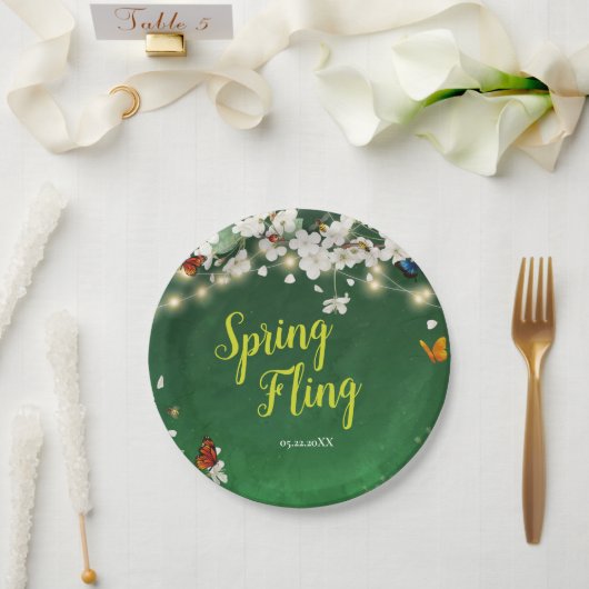 Spring Fling Garden Party Celebration Pappteller (Hochzeit)