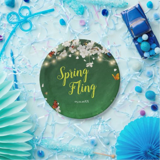 Spring Fling Garden Party Celebration Pappteller (Party)