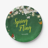 Spring Fling Garden Party Celebration Pappteller (Vorderseite)