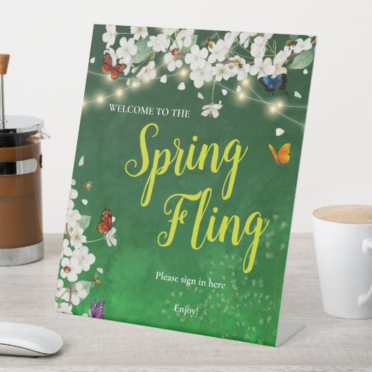 Spring Fling Garden Party Celebration Sockelschild (In Situ)