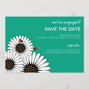 Spring Fling Gerbera Daisies SAVE THE DATE grün