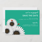 Spring Fling Gerbera Daisies SAVE THE DATE grün (Vorderseite)