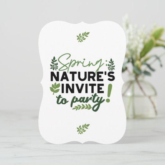 Spring Fling Party - Nature's Celebration Call Einladung (Stehend Vorderseite)