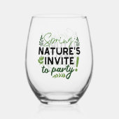 Spring Fling Party - Nature's Celebration Call Weinglas Ohne Stiel (Vorderseite)