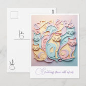 " SPRING FLING " POSTKARTE (Vorne/Hinten)