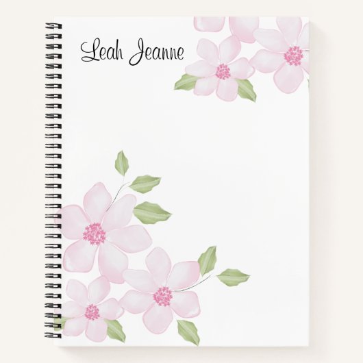 Spring Floral 8.5" x 11" Spiral Notebook Notizbuch (Vorderseite)
