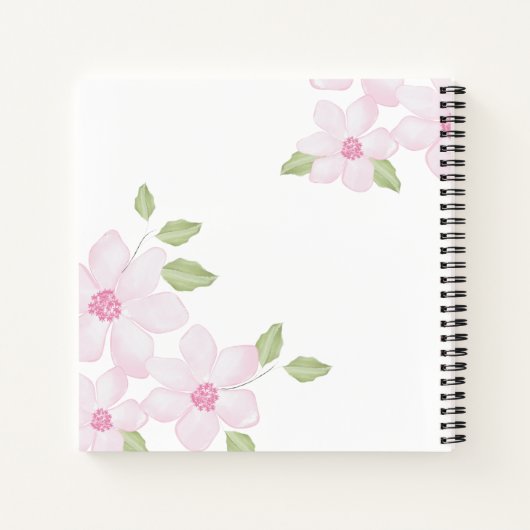 Spring Floral 8.5" x 8.5" SpiralNotebook Notizbuch (Rückseite)