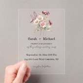 Spring Floral Acrylic Wedding Invitation Acryleinladungen (Insitu (Handheld))