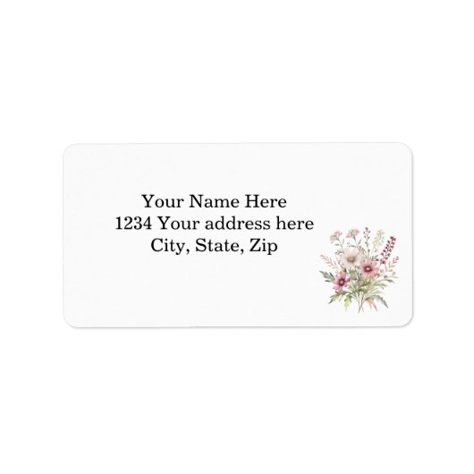 Spring Floral Address Label Adressaufkleber (Vorne)
