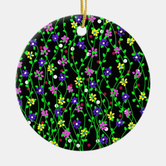 Spring Floral Art Keramik Ornament (Vorne)