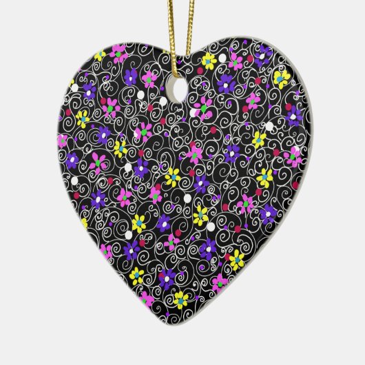 Spring Floral Art Keramik Ornament (Links)