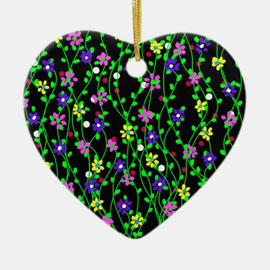 Spring Floral Art Keramik Ornament (Vorne)