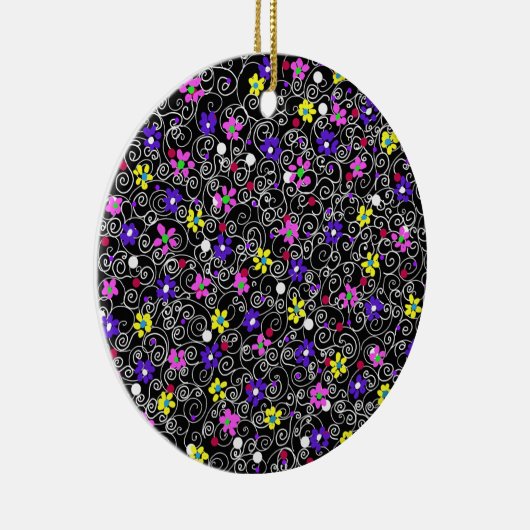 Spring Floral Art Keramik Ornament (Rechts)